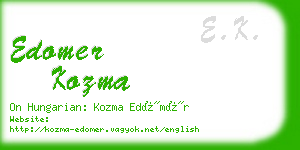 edomer kozma business card